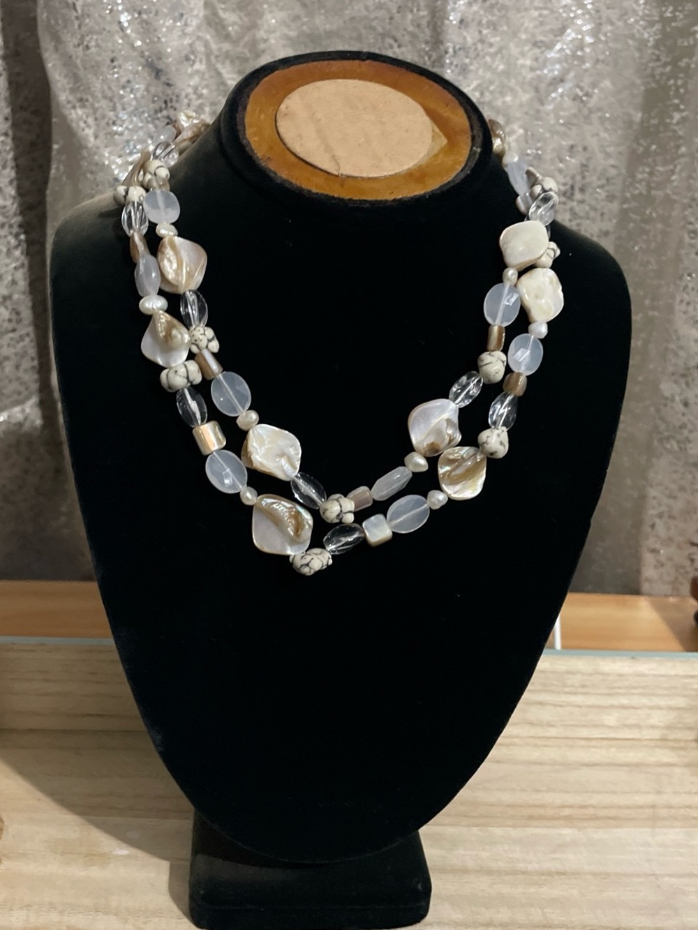 Multi-Strand Shell Necklace - Picture 2 of 3